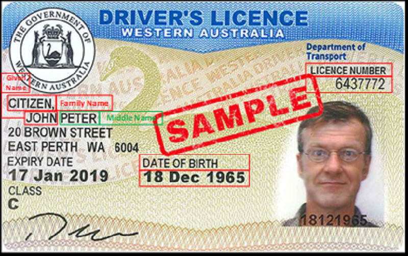 driving license in australia